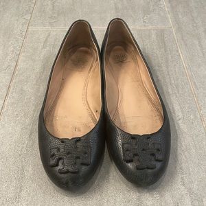 Tory Burch flats, black, size 10